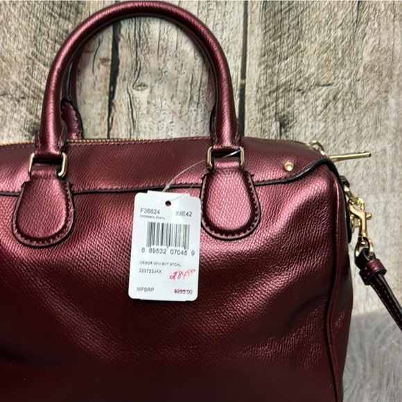 Coach Red Metallic Crossbody/hand Bag - Picture 5 of 10